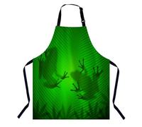 BGBDEIA Frog Shadow on Banana Leaf in the Tropical Sun Kitchen Apron for Women Men, Unisex Adjustable Cooking Apron, Waterproof Apron for Home Kitchen, Restaurant, Coffee House