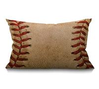 BGBDEIA Home Decorative Retro Cushion Cover,Baseball Worn Ball Cotton Linen Lumbar Pillow Case Throw Pillow Covers Home Office Decorative Rectangle 12 X 20 Inches 30 x 50 cm