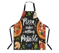 BGBDEIA Italian Cheese Pizza Kitchen Apron for Women Men, Pizza Makes Anything is Possible Adjustable Apron Chef Bakers Apron Cooking Apron Cooking Baking Gardening