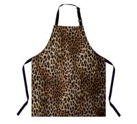 BGBDEIA Leopard Print Apron for Women & Men, Adjustable Cooking Apron for Home Kitchen, Baking & Gardening