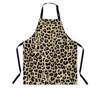 BGBDEIA Leopard Print Chefs Apron, Cooking and Baking Apron for Men and Women, Kitchen Apron, Butchers Apron, BBQ & Catering Bibs