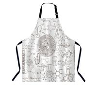 BGBDEIA Old Chemistry Laboratory Kitchen Apron for Women Men, Unisex Adjustable Cooking Apron, Waterproof Apron for Home Kitchen, Restaurant, Coffee House