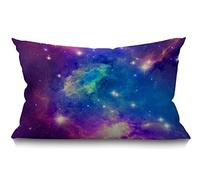 BGBDEIA Universe Space Nebula Galaxy Pattern Farmhouse Cushion Cover Lumbar Pillow Covers Home Decorative Cotton Linen for Sofa Couch Housewarming Gifts Family Room Décor 30 x 50 cm 12 x 20 Inch