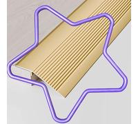 BGBZHMMEE Aluminum Carpet Floor Transition Strip For Tile To Laminate, 4inch Wide Floor Transition Threshold Strip, Suitable For Threshold Height Less Than 1.6 Inch (Gold)