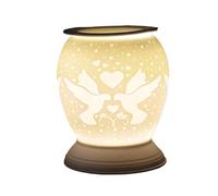 bgc Large Porcelain Etched Aroma Lamp - Love Birds