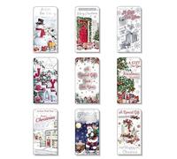 BGC Studios Set of 9 Traditional Style Christmas Money Wallets With Glitter And Envelopes