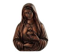 bgcarpenter Wooden Immaculate Heart of Mary Statue Wall Decor, Catholic Virgin Mary Wall Art Christian Mother Mary Figurine (6 Inch)