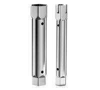 BGCCWJ Tubular Box Spanner,2Pcs Plumbers Spanner Wrench,23mm-27mm and 34mm-40mm Metric Box Wrench with Sealing Tape,Dual-Ended Tubular Torque Bar Socket for Plumbing Installations and Vehicle Repairs