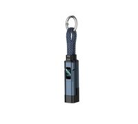 Bgdhinkt 4-in-1 65W Fast Charging Keychain Cable, Braided Lanyard Cord with Power Display, Multi USB-A/USB-C/Lightning Connector for Car Travel Office (BU)