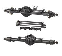 BGDIEAKIN 1/10 CNC Aluminum Straight Axle Set w/Leaf Spring/Link Mount Kit for RC4WD for Ge-lande II TF2 for Ta-miya Bruiser BRX01