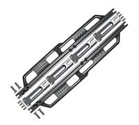 BGDIEAKIN Alloy Simulation Pedals Silver Trim Side Plate Left & Right for AX-IAL 1/6 SCX6 WRANGLER 4WD(Dark Grey)