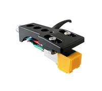 BGDIEAKIN AT91 MM Cartridge Preinstalled on Aluminum Headshell Phono Stylus Replacement for LP Turntable Record Player HiFi Audio(Schwarz)