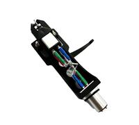 BGDIEAKIN For At-vm95e at-vm95sh at-vm95c Black Silver Phono turntable Cartridge Needle and Headshell Combo Kit for Au-dio-Technica AT-VM95C/H(Schwarz)