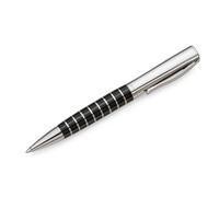 BGExpress Black Chrome Check Ballpoint Pen with Chrome Case - Gifts for Anniversary, Christmas, Graduation, Gifts For Men and Women, CEO, Manager, Corporate (Black Non-personalised)