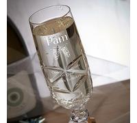 BGExpress Personalised Birthday Flamenco Champagne Flute Prosecco Glasses (50th Birthday)
