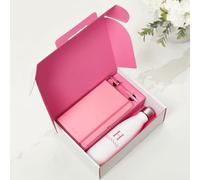 BGExpress Personalised Corporate Gift Set Box - Custom Notebook, Pen & Water Bottle Gift Set Company Gifts Gifting for Employees Business - Corporate Christmas Xmas Presents for Staff (Pink)