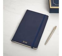BGExpress Personalised Custom Premium Hardcover Moleskine Notebook - Custom Gifts for CEO, Managers, Husband, Students (Prussian Blue)