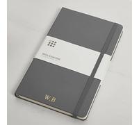 BGExpress Personalised Custom Premium Hardcover Moleskine Notebook - Custom Gifts for CEO, Managers, Husband, Students (Slate Grey)