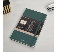 BGExpress Personalised Custom Premium Hardcover Moleskine Notebook - Custom Gifts for CEO, Managers, Husband, Students (Forest Green Pro)