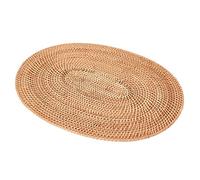 BGFAVCV Rattan Woven Placemats Oval Round Table Mats Non Slip Heat Place Mat Natural Multipurpose Placemat 30X40cm