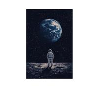 BGFER Astronaut Moon Space Explorer Poster Canvas Poster Bedroom Decor Landscape Office Room Decor Gift 16x24inch(40x60cm)