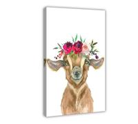 BGFER Baby Cow Art Poster Canvas Poster Bedroom Decor Landscape Office Room Decor Gift 20x30inch(50x75cm)