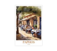 BGFER Paphos Cyprus Travel Poster 2 Canvas Poster Bedroom Decor Landscape Office Room Decor Gift 16x24inch(40x60cm)