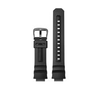 BGFFDSZ 16mm Silicone Resin Watch Band Compatible With Casio G-shock Aw-591/590/5230/282b Awg-m100/101G-7700/7710 Hand Bracelet Strap(Black bk)