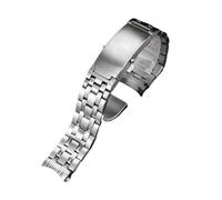 BGFFDSZ 18MM 20MM 22MM 316L Silver Stainless Steel Watch Bands Strap Compatible With Omega Seamaster Speedmaster Planet Ocean Belt(9 beads Silvery,20mm)