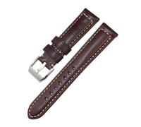 BGFFDSZ 19mm 20mm 21mm 22mm Handmade Leather Cowhide Watchband Compatible With Omega IWC Seiko Compatible With Breitling Rolex Watch Strap Big(Brown white,22MM_ROSE GOLD BUCKLE)