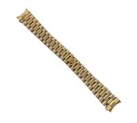 BGFFDSZ 20mm Metal Straps Solid Stainless Steel Watchbands Cuved End Links Folding Buckle Bracelet Compatible With Rolex Compatible With Water Ghost Wristbelts(Gold)