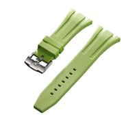 BGFFDSZ 27/28/30mm Silicone Rubber Watchband Compatible With AP Royal Oak Offshore 15400 26470 15703 Watch Strap Men Soft Diving Sport Bracelet Band(Green,27MM_GOLD BUCKLE)