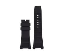 BGFFDSZ Black Waterproof Breathable Silicone Watchband Men Compatible With IWC Engineer Iw323601 Iw376501 Iw322503 Concave Interface Strap(Black no buckle)