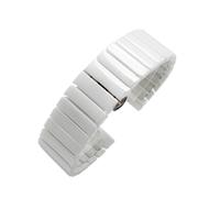 BGFFDSZ Ceramic Strap 14mm 16mm 18mm 20mm 21mm 22mm Suitable Compatible With Seiko Tissot Universal Men's And Women's Bracelets Black(White A,22mm)