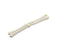 BGFFDSZ Compatible With Ap Royal Oak Offshore Watch Diameter 42mm Solid Stainless Steel Strap 28mm Concave-Convex 15710 26470 Watchbands(Silver gold)