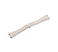 BGFFDSZ Compatible With Ap Royal Oak Offshore Watch Diameter 42mm Solid Stainless Steel Strap 28mm Concave-Convex 15710 26470 Watchbands(Silver rosegold)