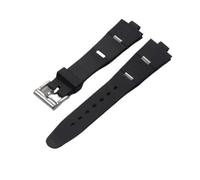 BGFFDSZ Compatible With B VLGARI DP42C14SVDGMT Convex Silicone Watchband Bracelet Accessories 22 * 8mm 24 * 8mm Rubber Strap Men And Women Wristband(Black silver clasp,22-8mm)