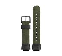 BGFFDSZ Compatible With Casio Watch Chain AE1200 AE-1200WHB F-91w AQ-230 A158 A159 MCW200 Waterproof Sports Nylon Canvas Watchband Strap 18mm(Army green-black)
