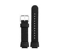BGFFDSZ Compatible With Casio Watch Chain AE1200 AE-1200WHB F-91w AQ-230 A158 A159 MCW200 Waterproof Sports Nylon Canvas Watchband Strap 18mm(Black-silver)