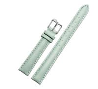 BGFFDSZ Compatible With Garmin New Watch Lily2 Leather Strap Lily 2 Female SmartWatch Replacement Leather Watchband Women's Cowhide Strap 14mm(Sky blue-silver)