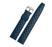 BGFFDSZ Compatible With ORIS DIVERS Series 7707 7720 65 Year Replica Diving Watch Rubber Strap Breathable And Waterproof Bracele(Blue-Silver,20mm-width)