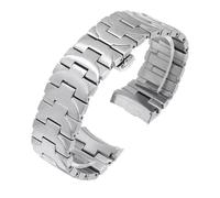 BGFFDSZ Compatible With Panerai Luminor Series Silver Black 24 22mm Pam441111 Outdoor Business Solid Stainless Steel Watch Strap Men