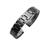BGFFDSZ Compatible With Rossini DW Armani Huawei B5 B6 Fine Steel Ceramic Women's Watch Strap 14mm 16mm 17mm 18mm 19mm 20mm 21mm 22m Watchband(Black,17mm)