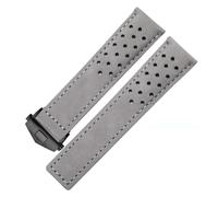 BGFFDSZ Compatible With TAG Heuer F1 Monaco CALIBRE Men's Watchband Leather 20mm 22mm 24mm Cow Leather With Folding Buckle Black Brown(Grey black,22mm)