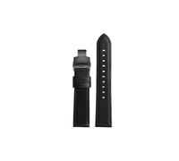 BGFFDSZ Cow Leather Watch Strap Men's Compatible With Armani AR1694|60012|1732|1692|1507|1981|AX2098 Watches Band 20mm 22mm Black Watchband(BLACK WHITE,20mm)