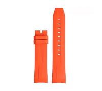 BGFFDSZ Curved End Rubber Watchband Compatible With Tissot 1853 Starfish Diving T120 Silicone Strap T120417A Wrist Bracelet 22mm Male Black Blue(Orange-no buckle)