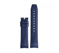 BGFFDSZ Curved End Rubber Watchband Compatible With Tissot 1853 Starfish Diving T120 Silicone Strap T120417A Wrist Bracelet 22mm Male Black Blue(Blue-no buckle)