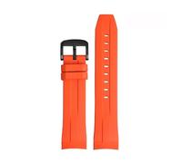 BGFFDSZ Curved End Rubber Watchband Compatible With Tissot 1853 Starfish Diving T120 Silicone Strap T120417A Wrist Bracelet 22mm Male Black Blue(Orange-black)