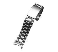 BGFFDSZ Curved End Solid Matte Stainless Steel Watch Band Compatible With Seiko Citizen Casio 20mm 22mm Black Metal Strap Accessories(B-Silver,18mm)