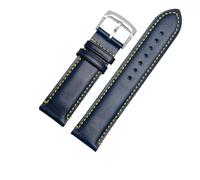 BGFFDSZ Dlue Wristband Leather Strap Compatible With Citizen AT8020 JY8078 Watch Band With Folding Buckle Bracelet 22mm 23mm WATCHBAND(Blue-silver clasp,23mm)